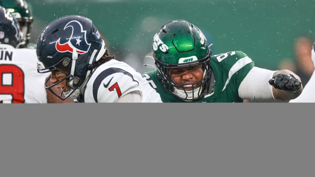 Jets' DT Quinnen Williams sacks Texans' QB CJ Stroud